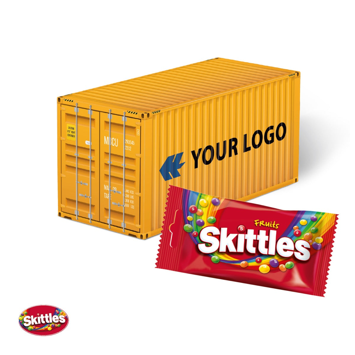 3D Präsent Container mit Skittles