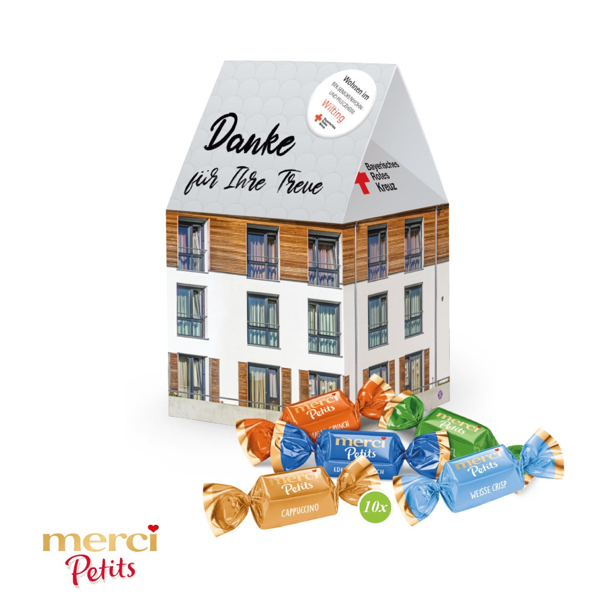 3D Präsent Haus mit Merci Petits