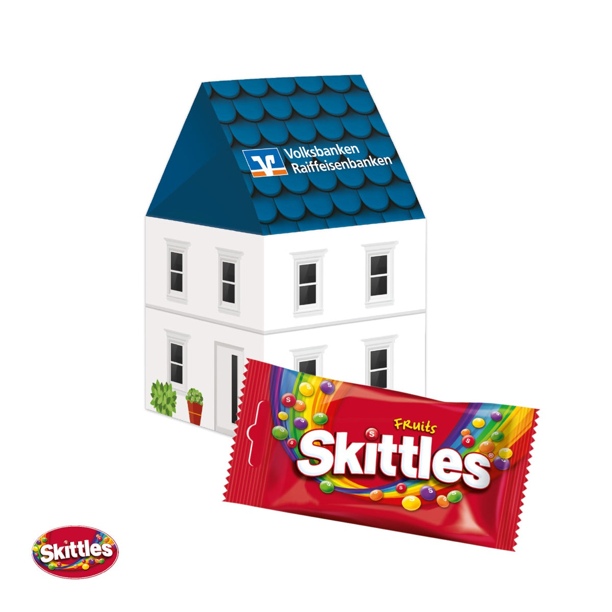 3D Präsent Haus mit Skittles
