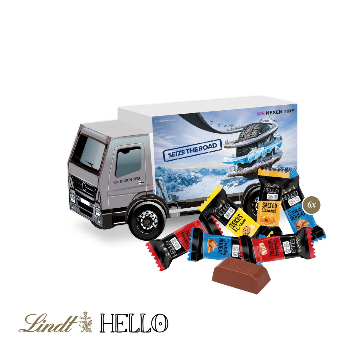 3D Präsent LKW mit Lindt HELLO