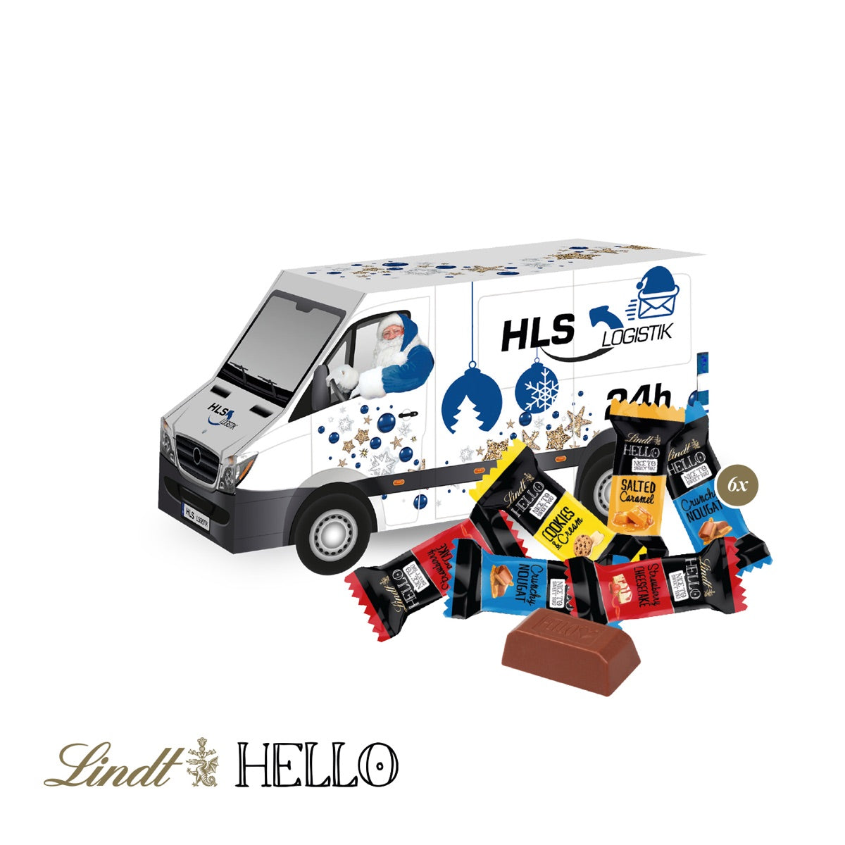 3D Präsent Transporter mit Lindt HELLO