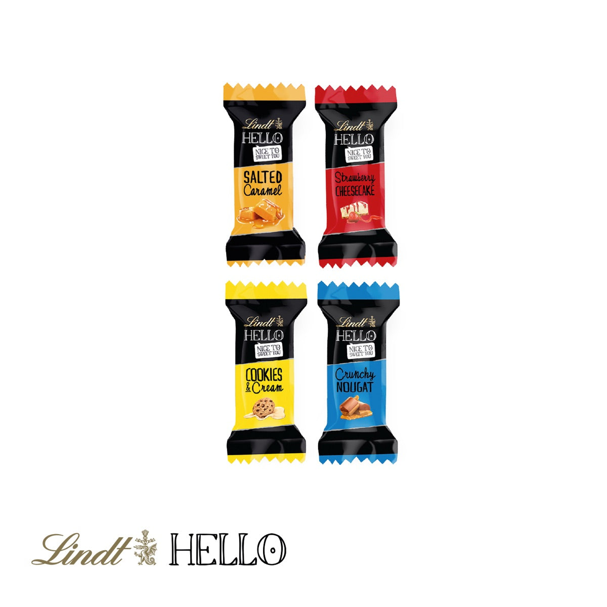 Transporter Präsent mit sechs Lindt HELLO Mini Riegeln