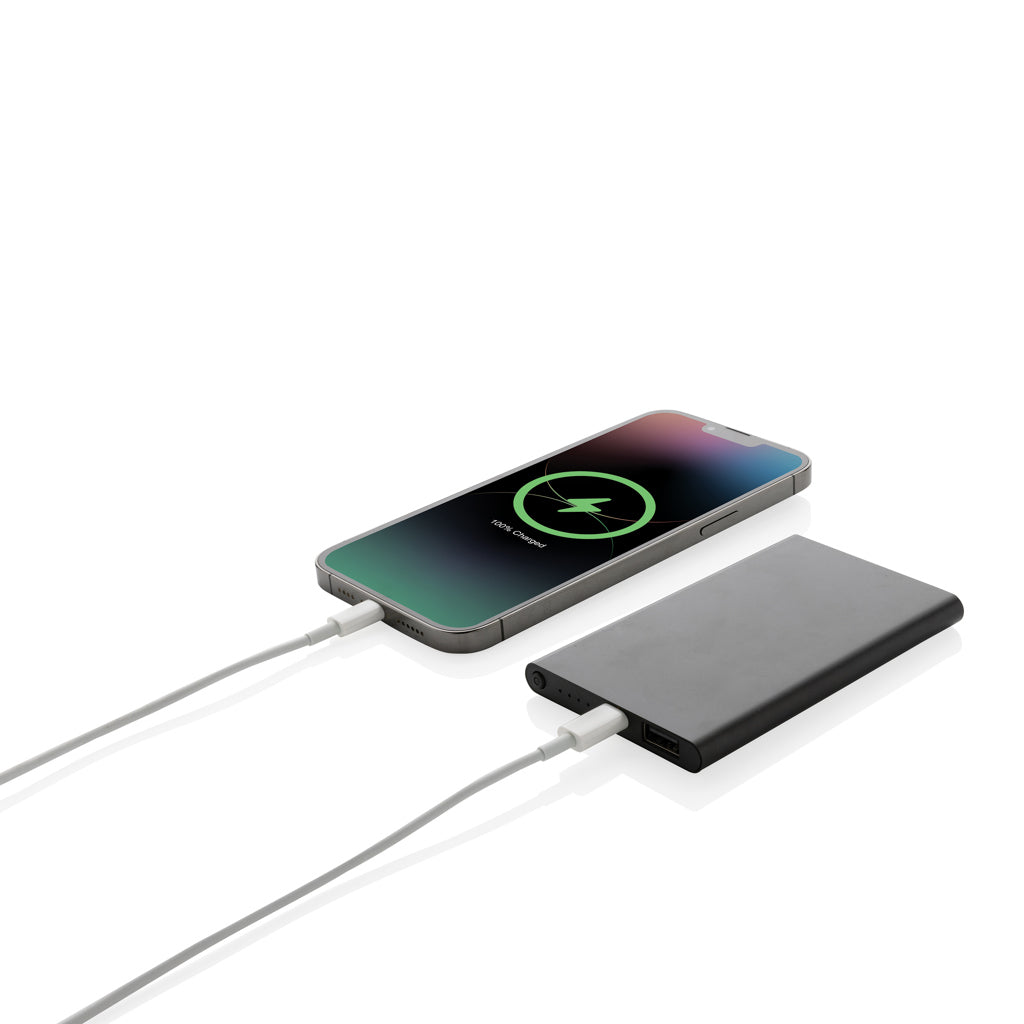 4.000mAh Type-C Powerbank aus RCS recyeltem ABS & Aluminium – schwarz