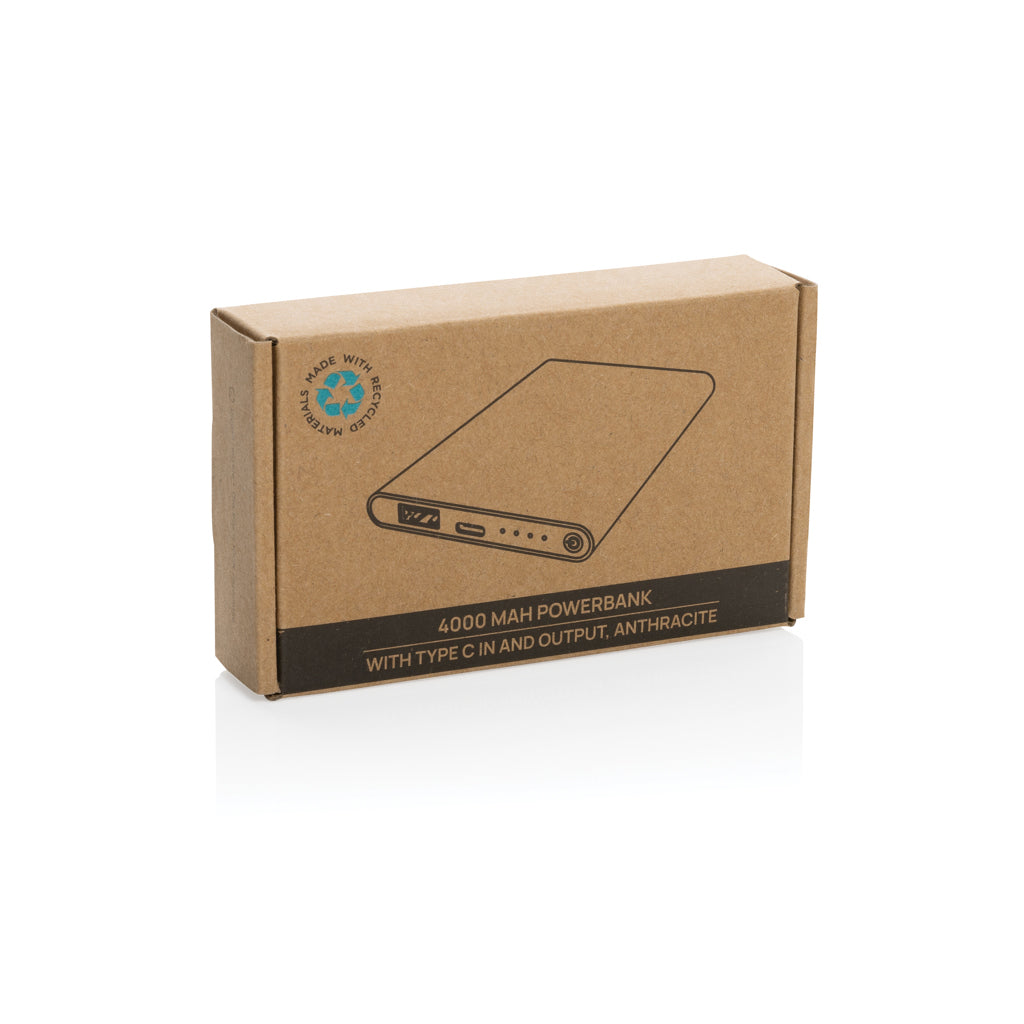4.000mAh Type-C Powerbank aus RCS recyeltem ABS & Aluminium