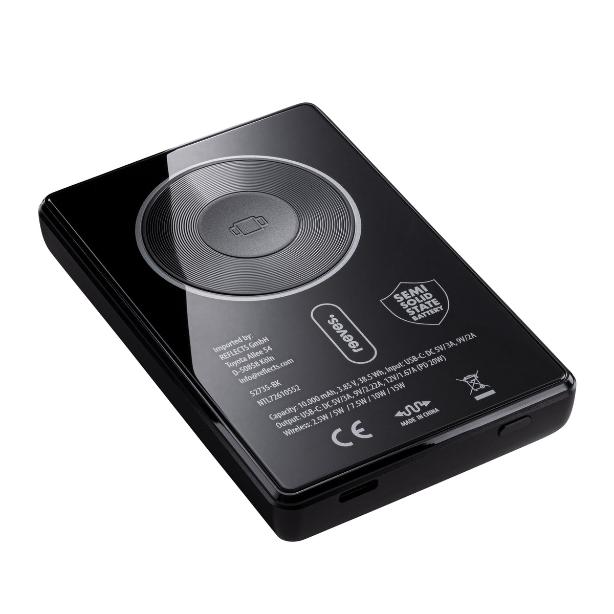 Magnetische 15W Wireless Powerbank REEVES-WATTRON ULTRA X ALU