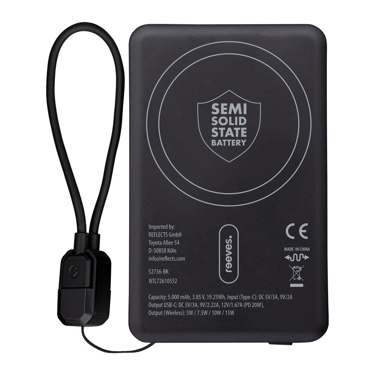 Magnetische 15W Wireless Powerbank REEVES-WATTRON PRO V ALU