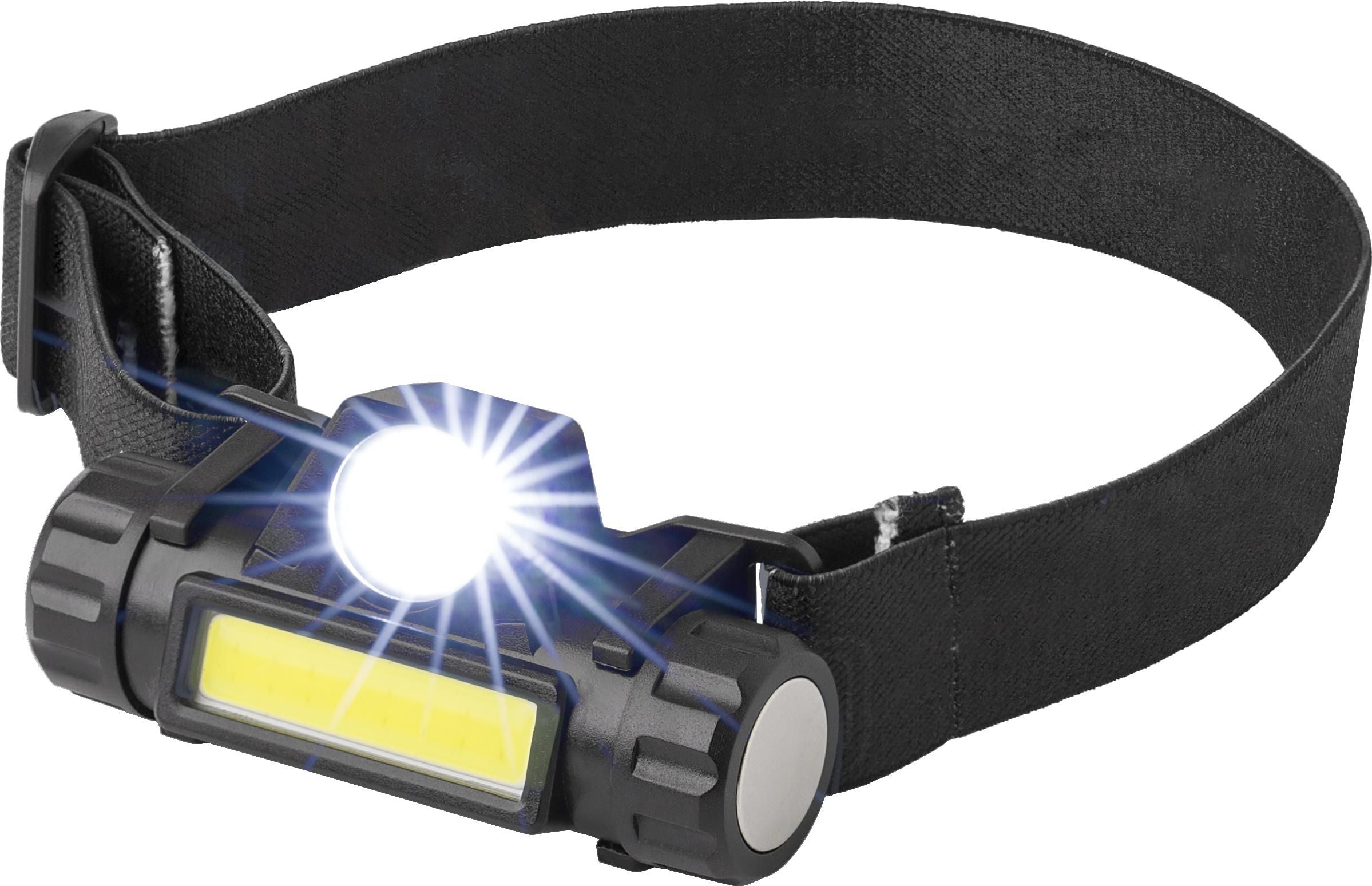 Stirnlampe Mina, Kunststoff, LED + COB, USB C aufladbar