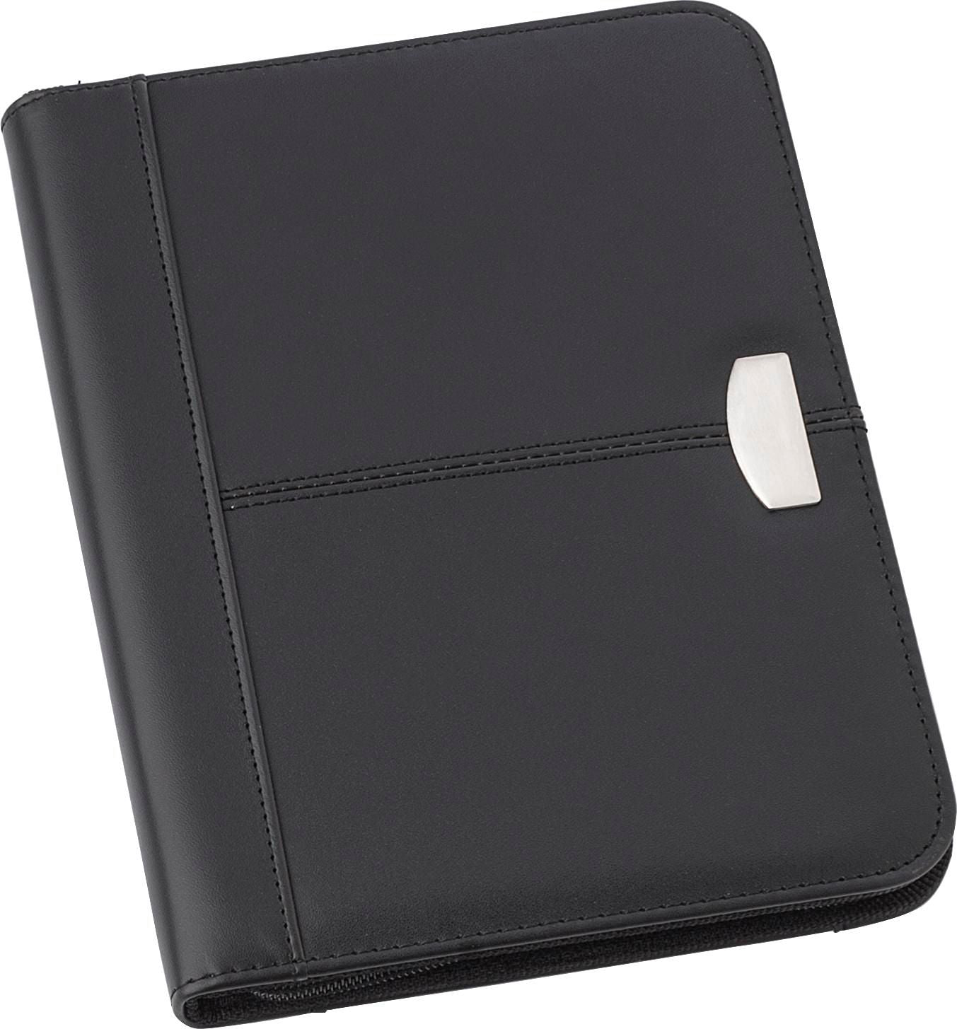 Mappe Rosa, Gebundenes Leder, A5, Mit Notizblock