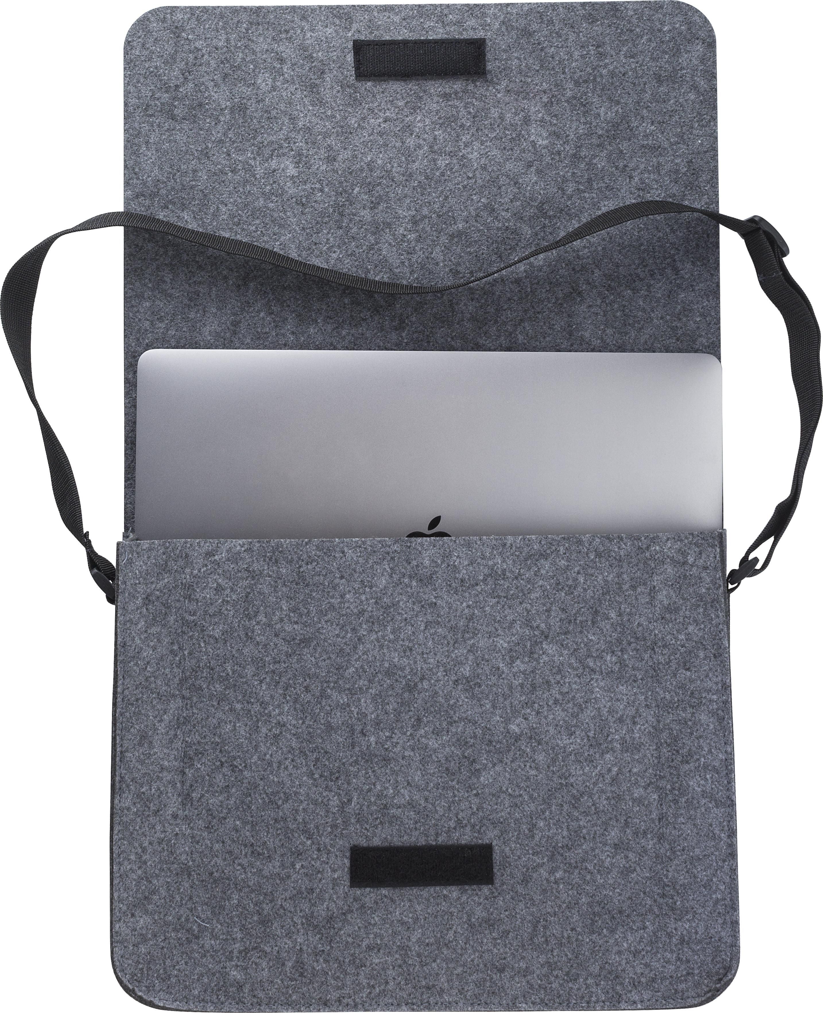 Laptoptasche Layla, Filz, 15 Zoll, Klettverschluss