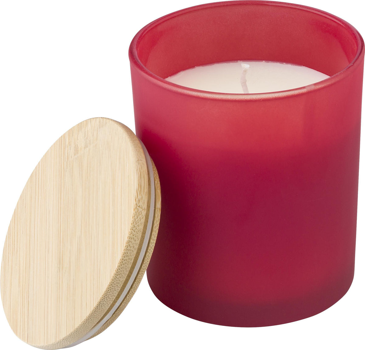 Kerze Josiah, Glas mit Bambusdeckel, Sojawachs, 280 g
