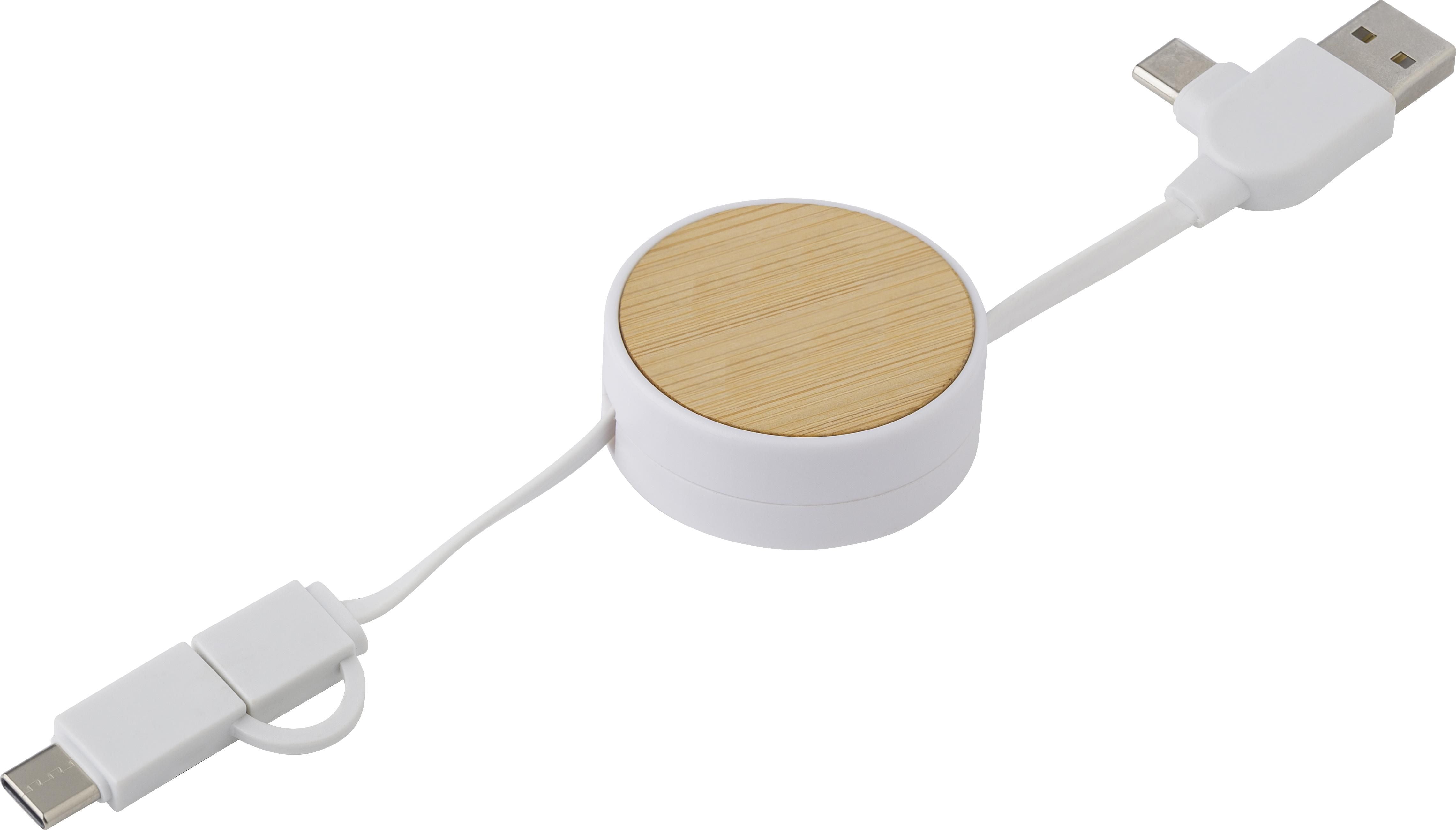 Ladekabel Jared, 3 in 1, Ausziehbar