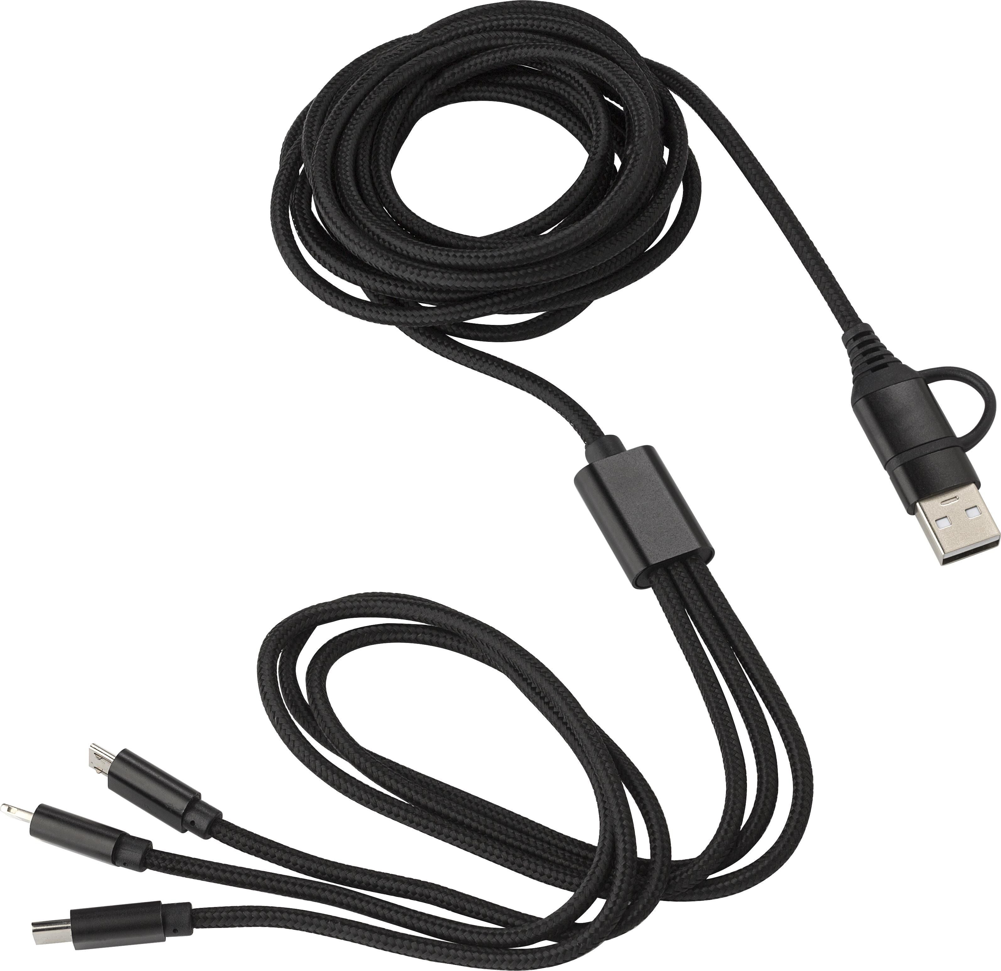 Ladekabel Sable, 4 in 1, 290 cm