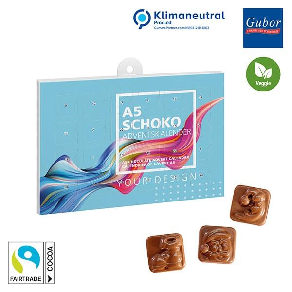 A5 Schokoladen Adventskalender mit Logo bedrucken