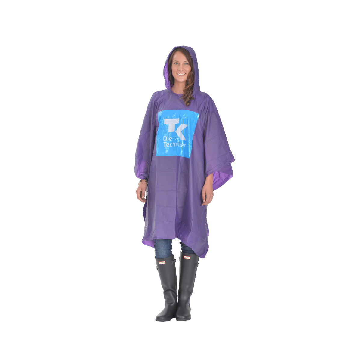 Regenponcho aus Maisstärke in verschiedenen Farben und komplett einfärbbar mit eurem Firmenlogo oder Wunsch-Design.