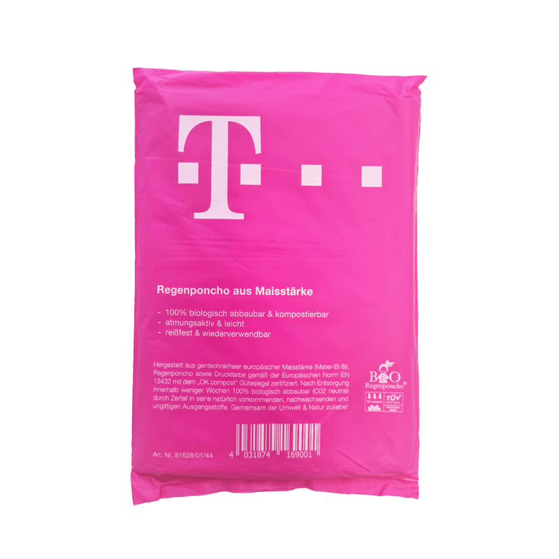 Bedruckte Verpackung des Regenponchos, 12 x 17 cm