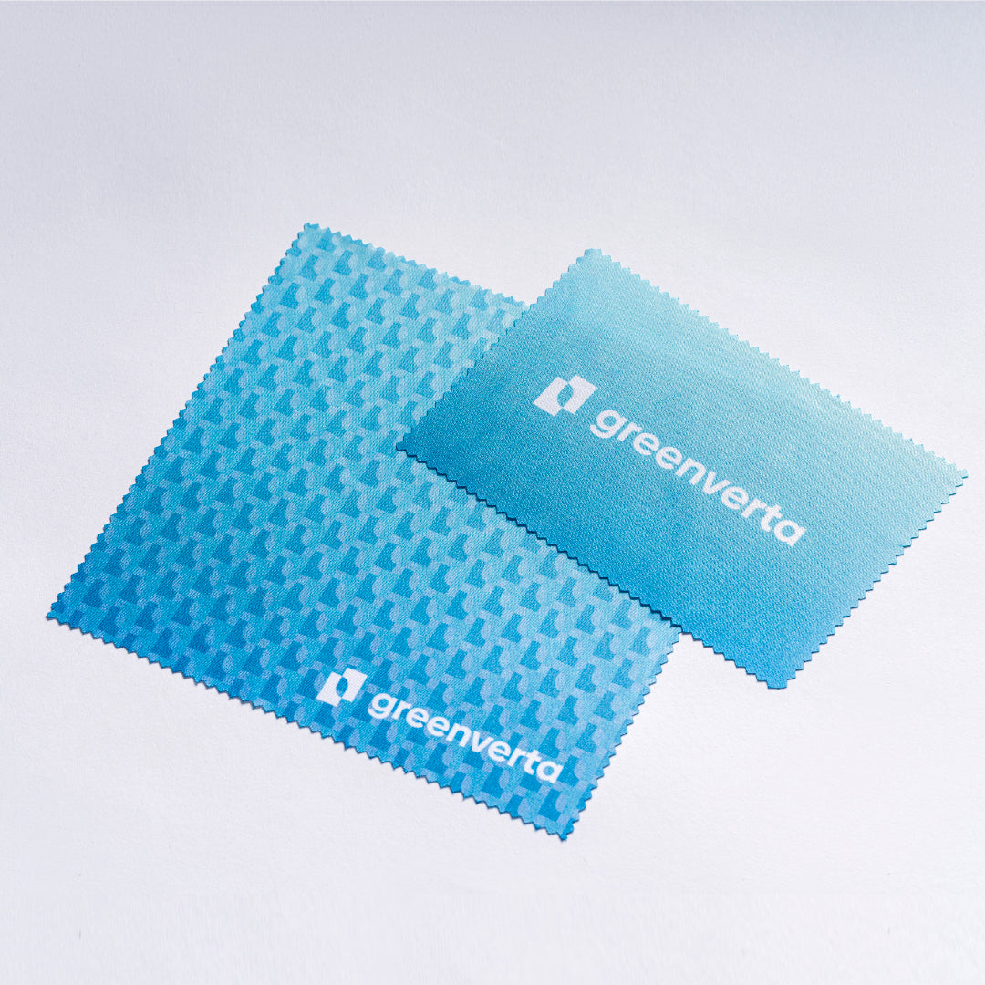 Brillenputztuch aus Mikrofaser mit Logo, Sublimationsdruck