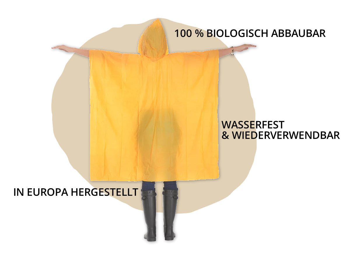 Regenponchos mit Logo im Einsatz auf einem Festival