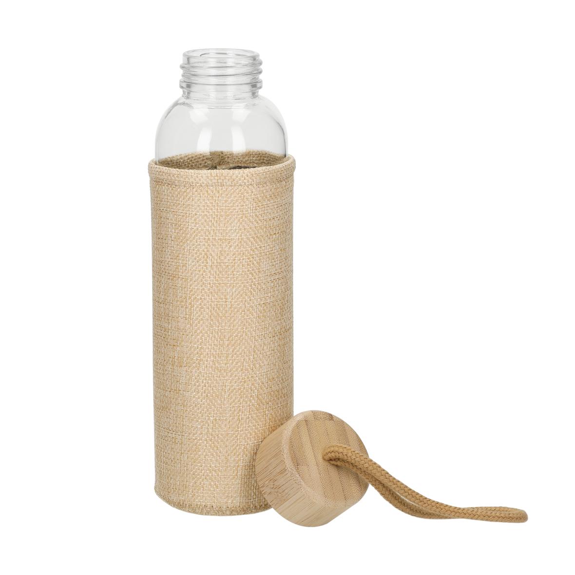 Offene 0,5L Glasflasche mit Hülle