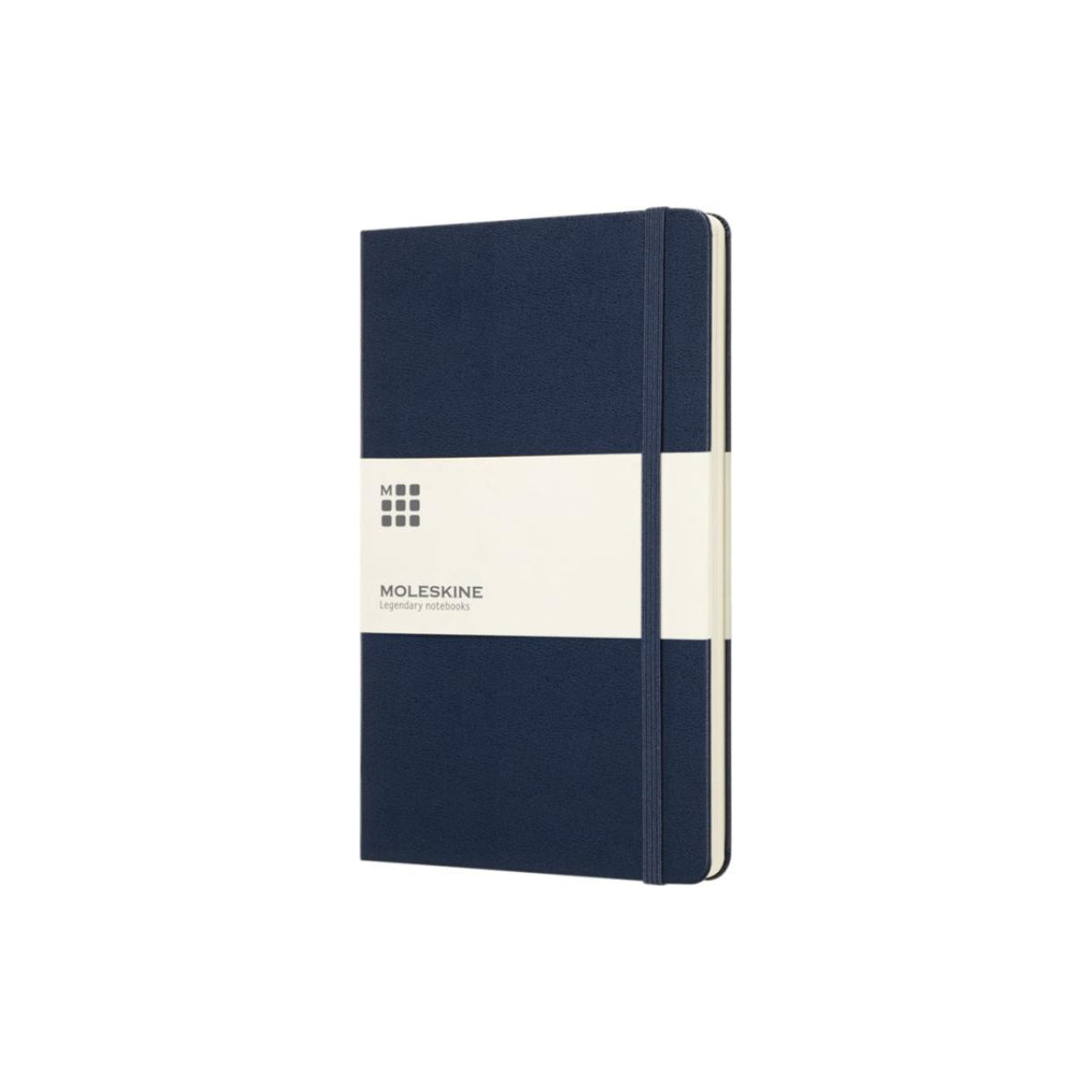 Hardcover Notizbuch von Moleskine gepunktet oder kariert in den Farben Schwarz oder Blau erhältlich. Bedrucke jetzt die Front des Notizbuches.