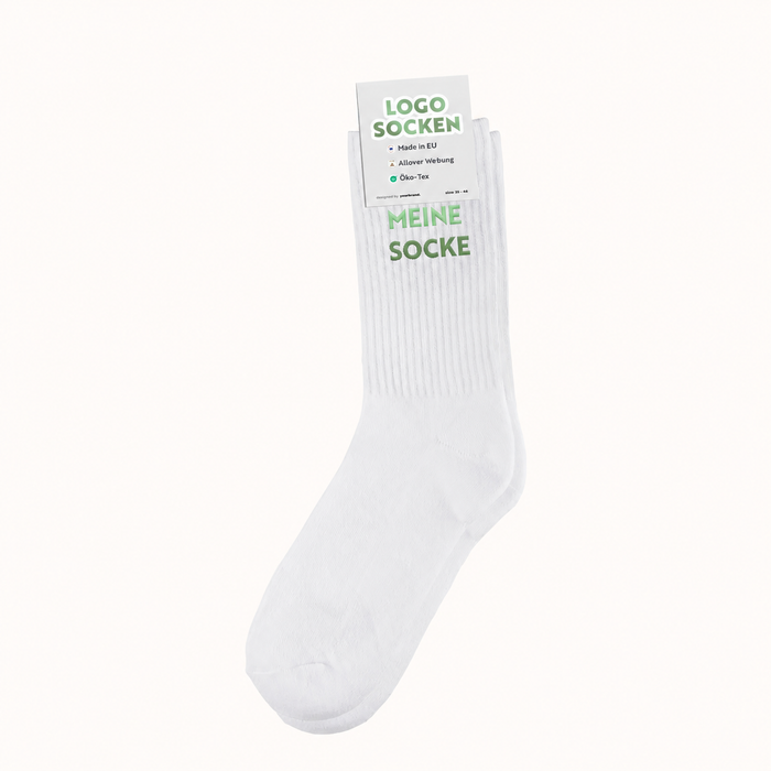 Sportsocken mit eingestricktem Logo
