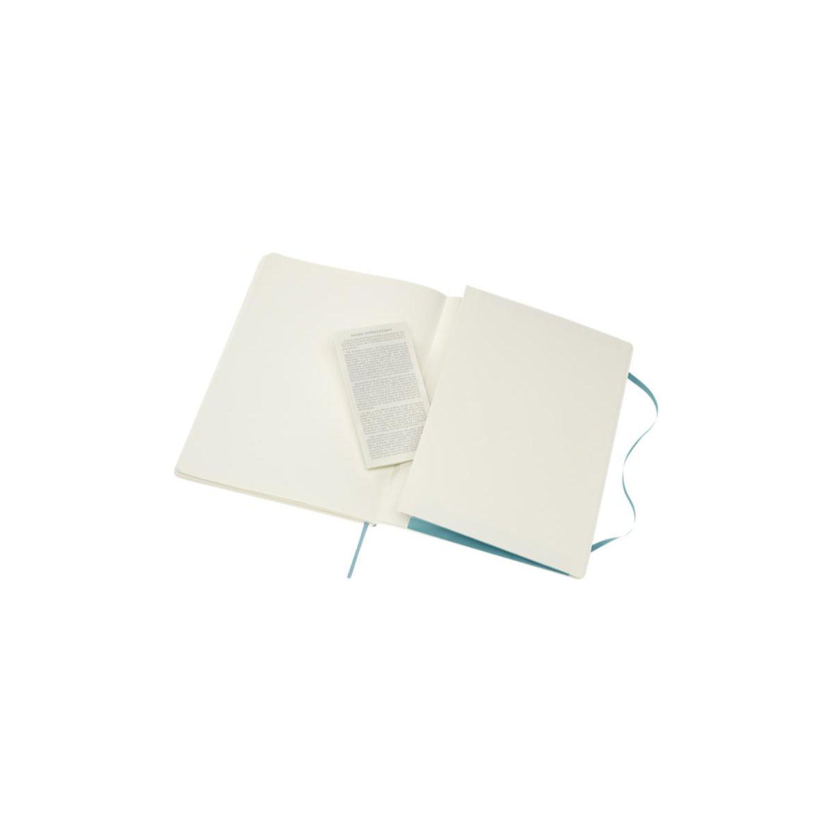 Moleskine Classic Softcover Notizbuch XL – liniert - riffblau letzte Seite mit Innentasche