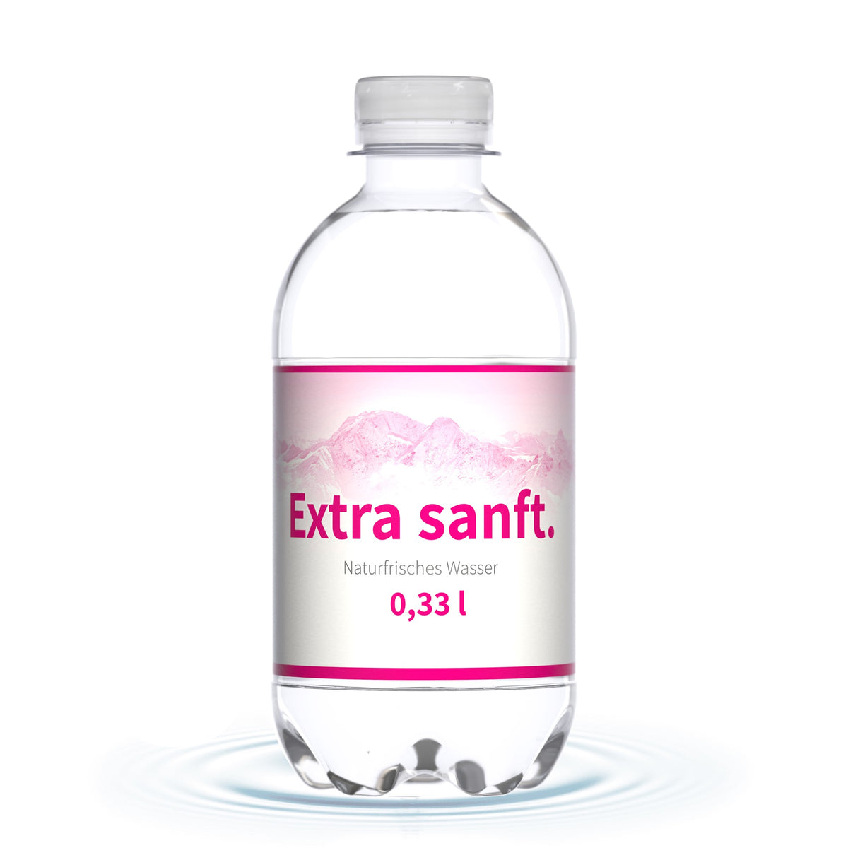Werbewasser 0,33 l mit XL Werbefläche
