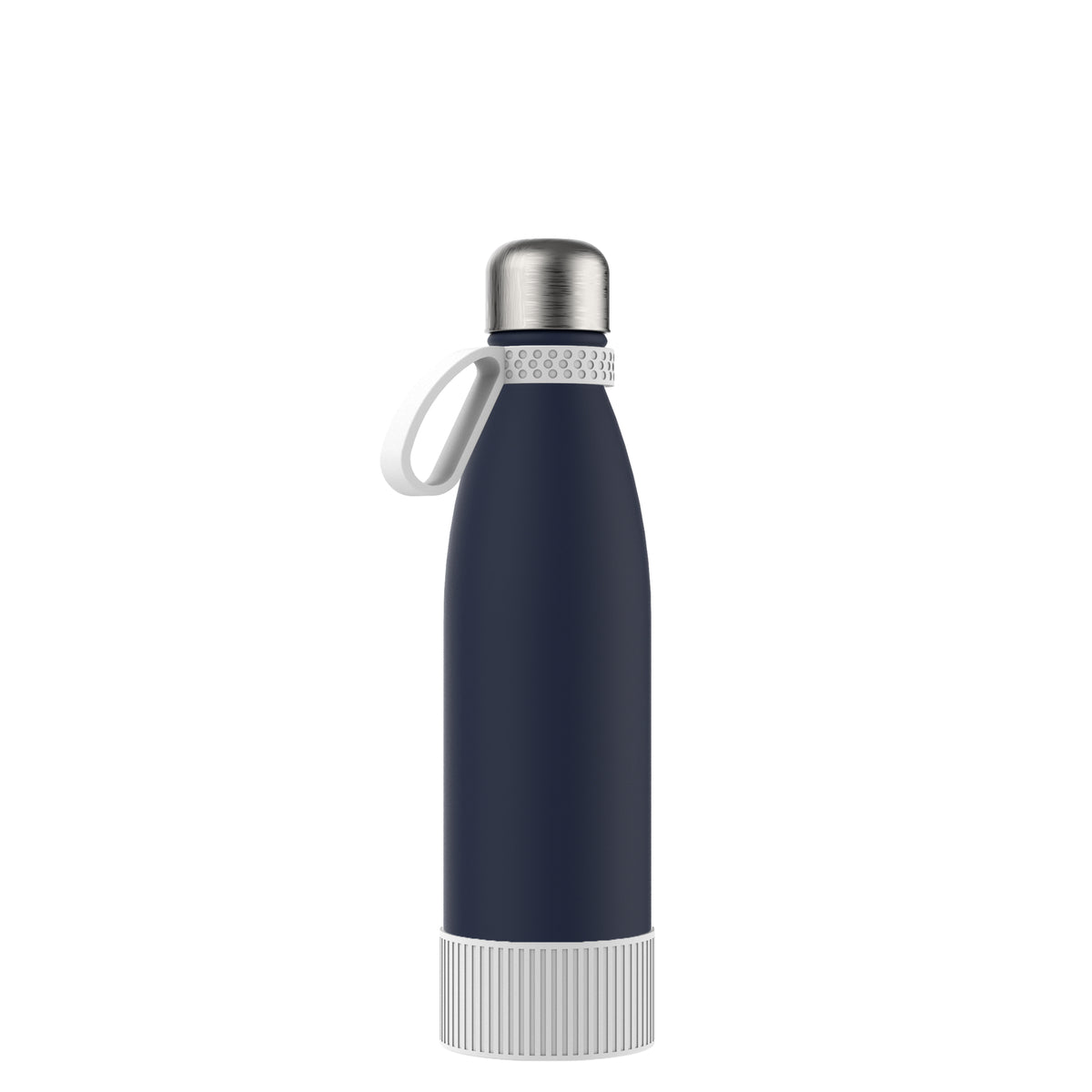 Flasche: blau, Ring: weiß, Hülle: weiß