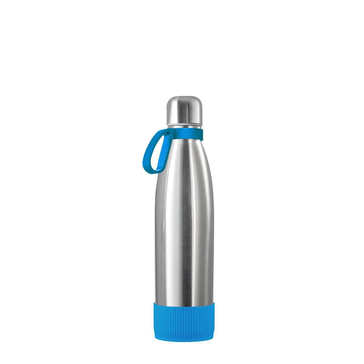 Flasche: silber, Ring: cyan, Hülle: cyan