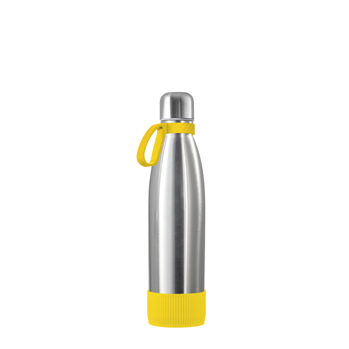 Flasche: silber, Ring: gelb, Hülle: gelb