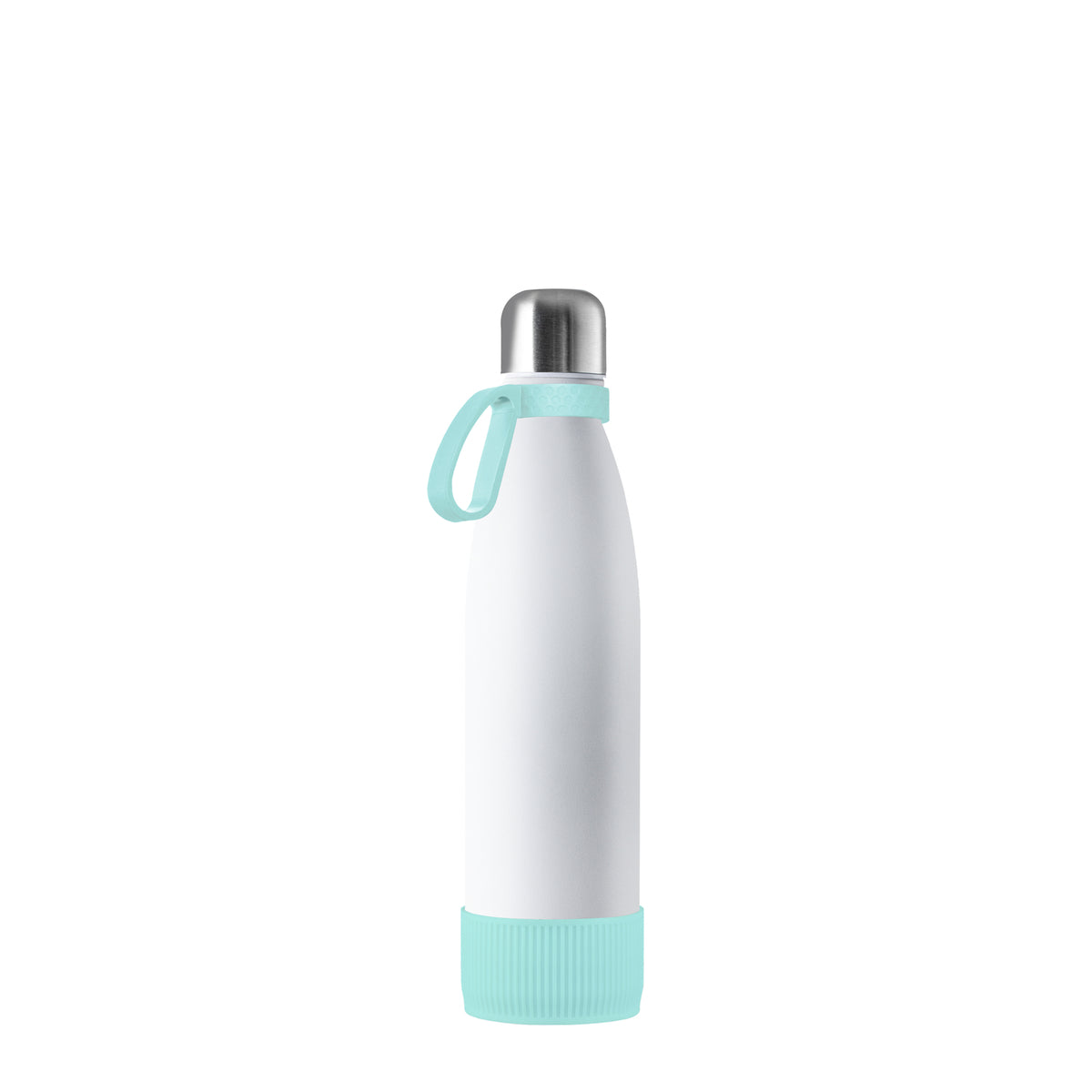 Flasche: weiß, Ring: mint, Hülle: mint