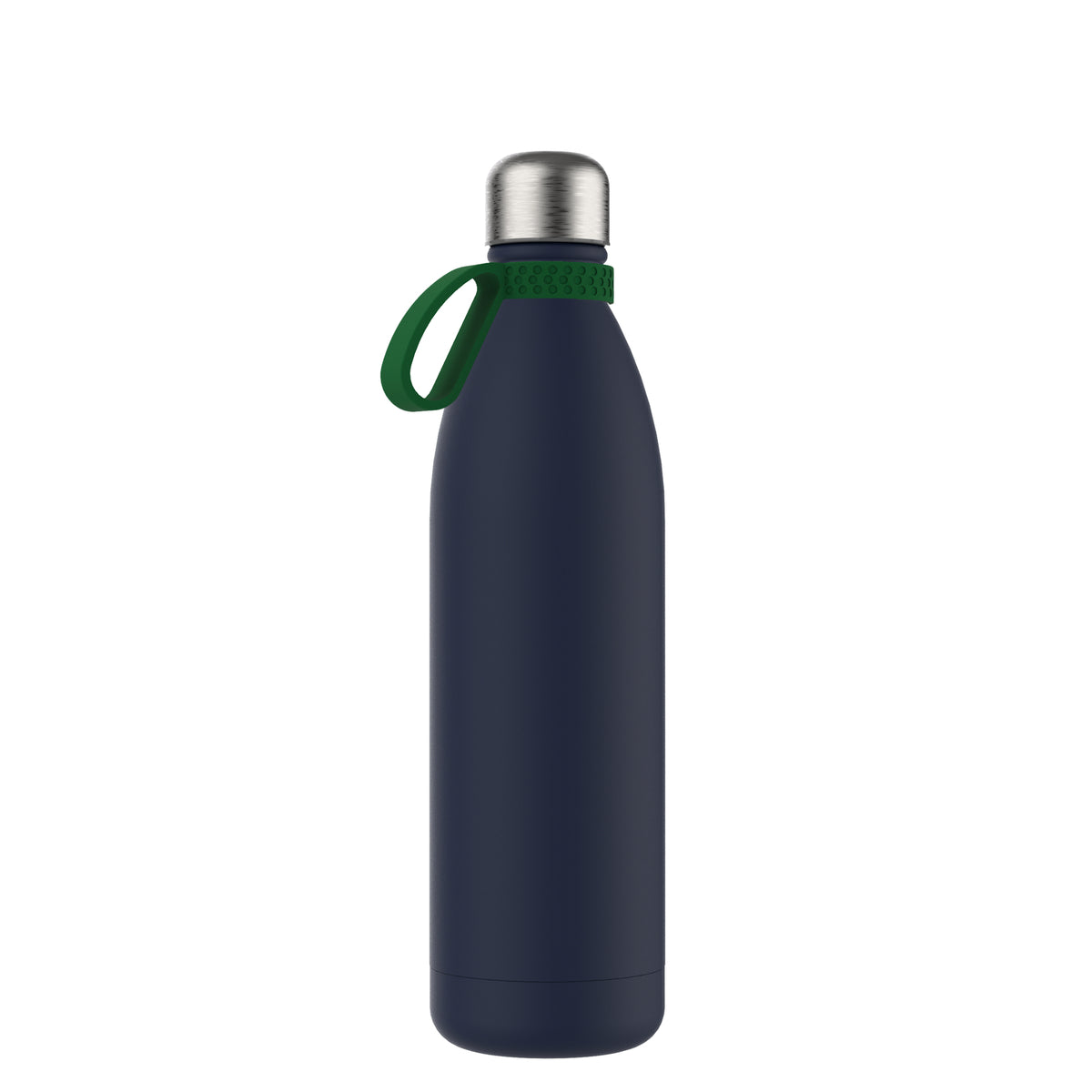 Flasche: blau, Ring: grün