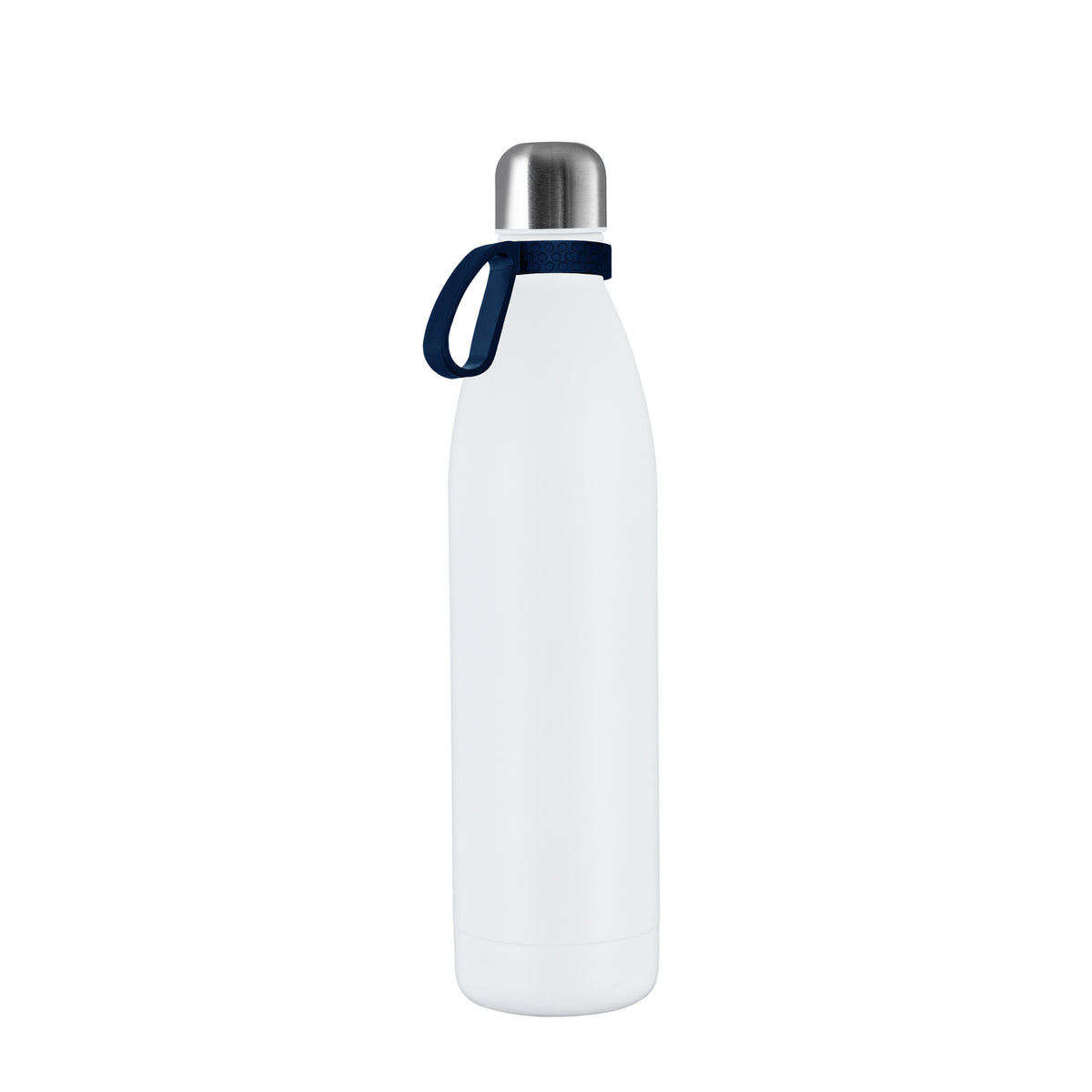 Flasche: weiß, Ring: dunkelblau