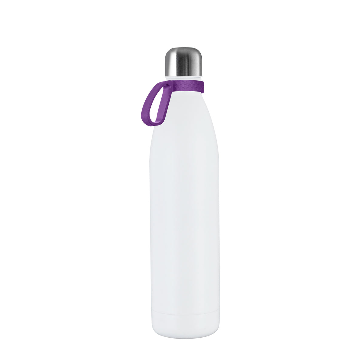 Flasche: weiß, Ring: lila