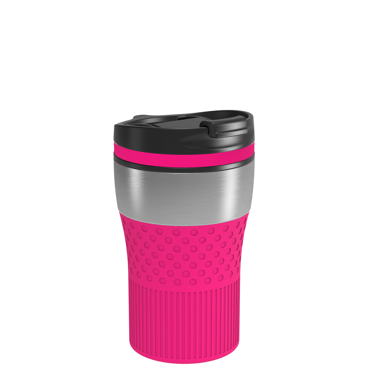 Becher: silber, Ring: magenta, Hülle: magenta