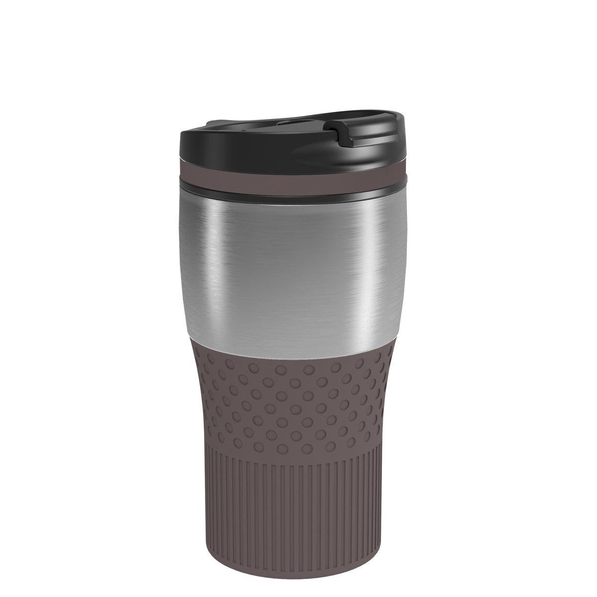 Becher: silber, Ring: braun, Hülle: braun