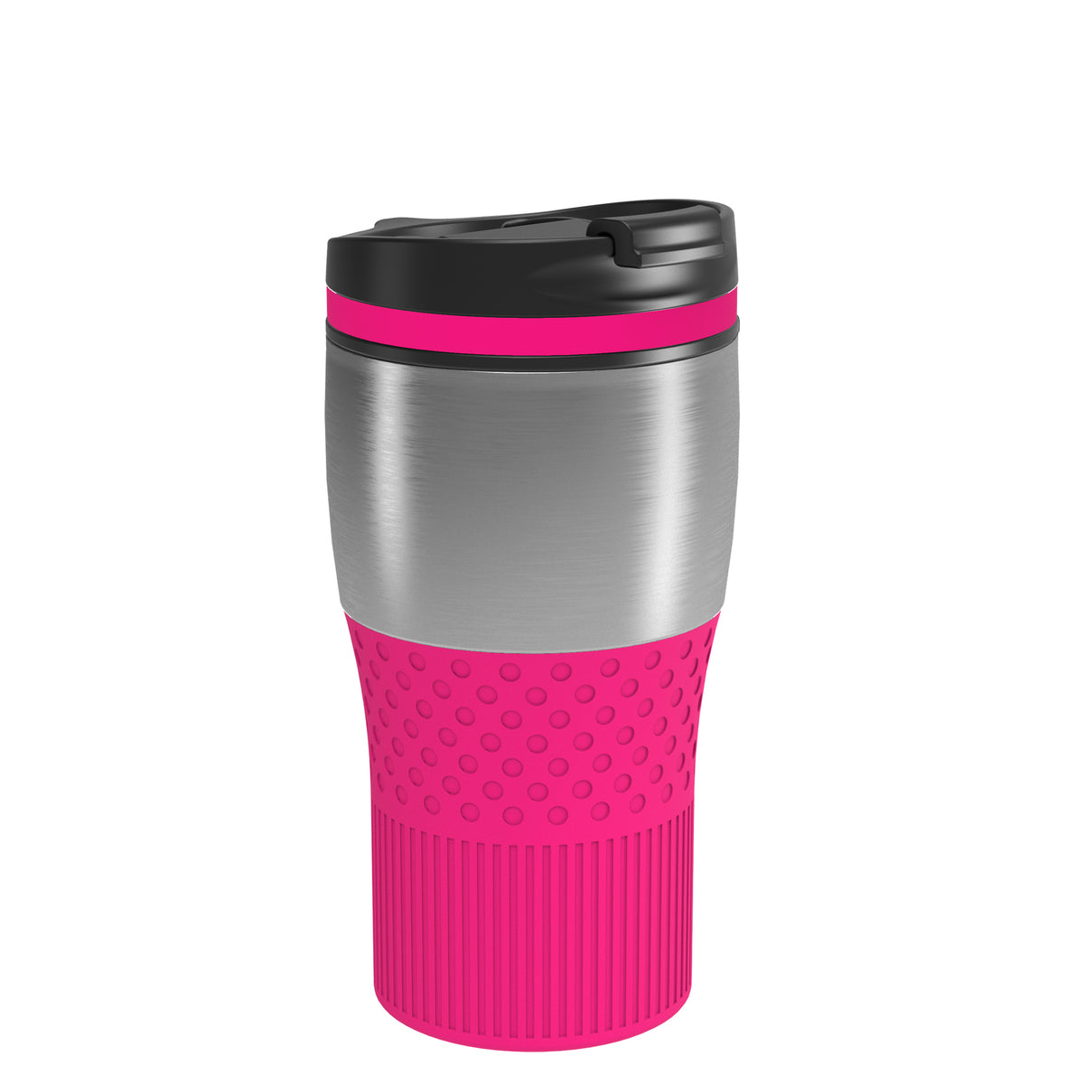 Becher: silber, Ring: magenta, Hülle: magenta