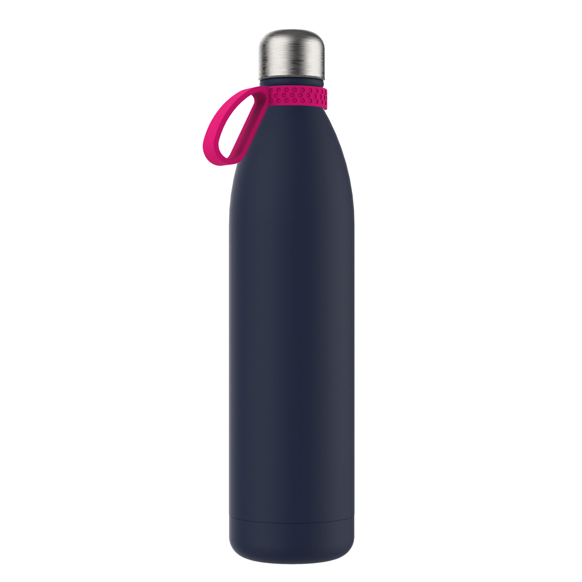 Flasche: blau, Ring: magenta