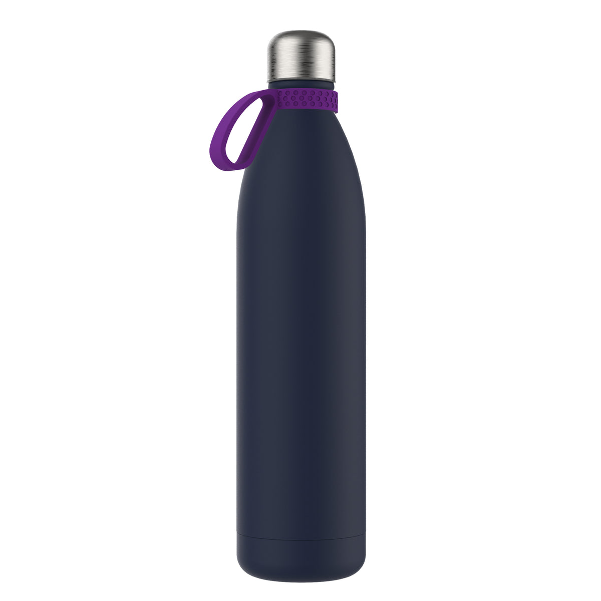 Flasche: blau, Ring: lila
