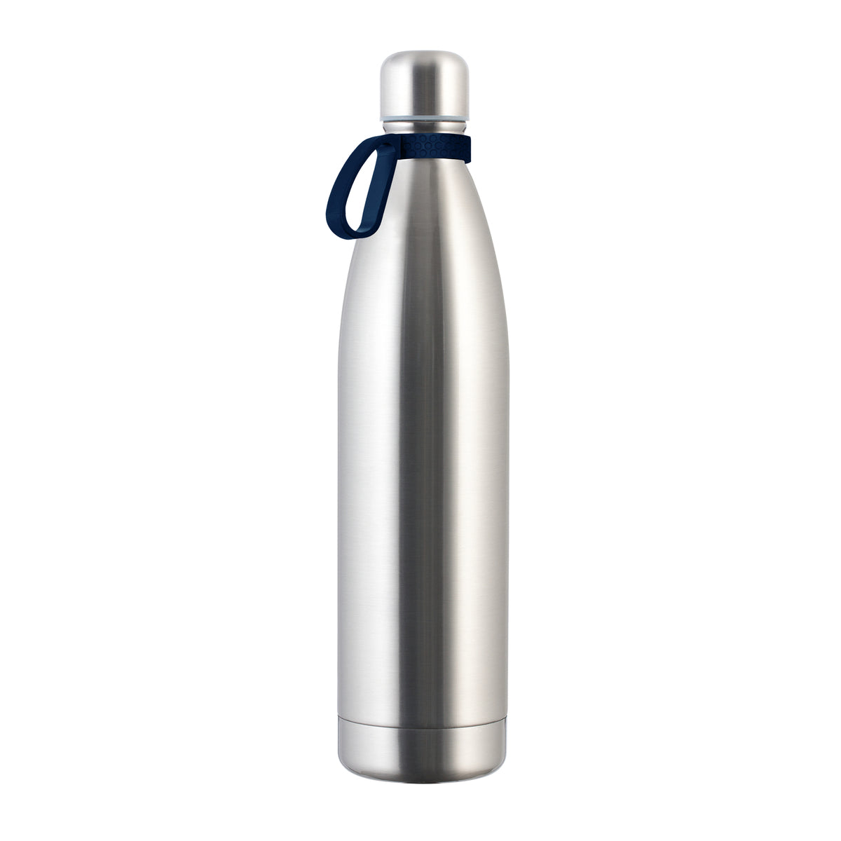Flasche: silber, Ring: dunkelblau