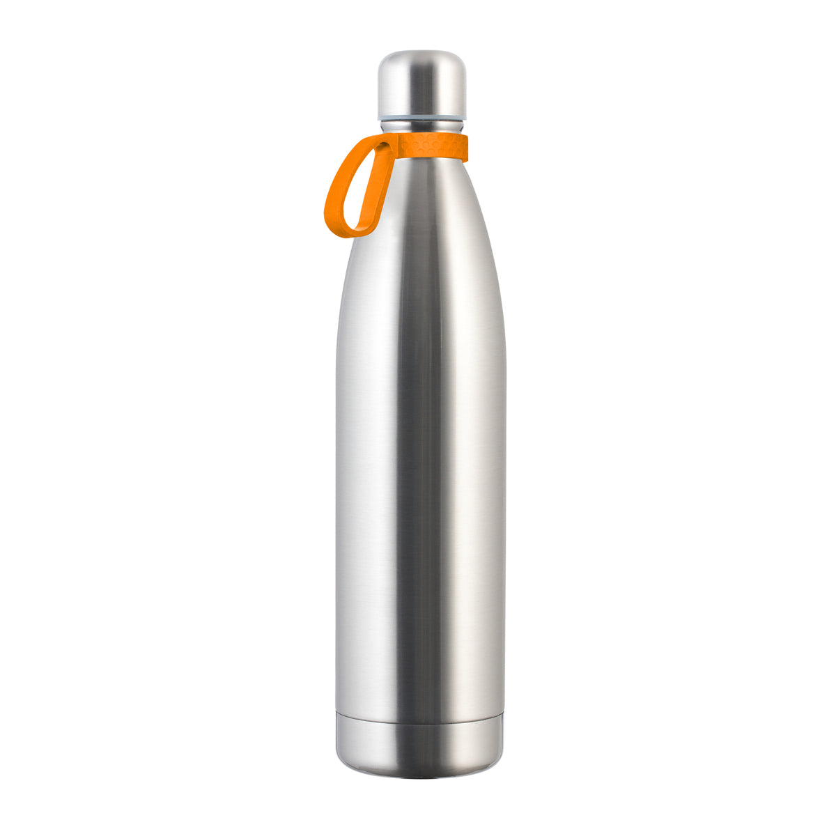 Flasche: silber, Ring: orange