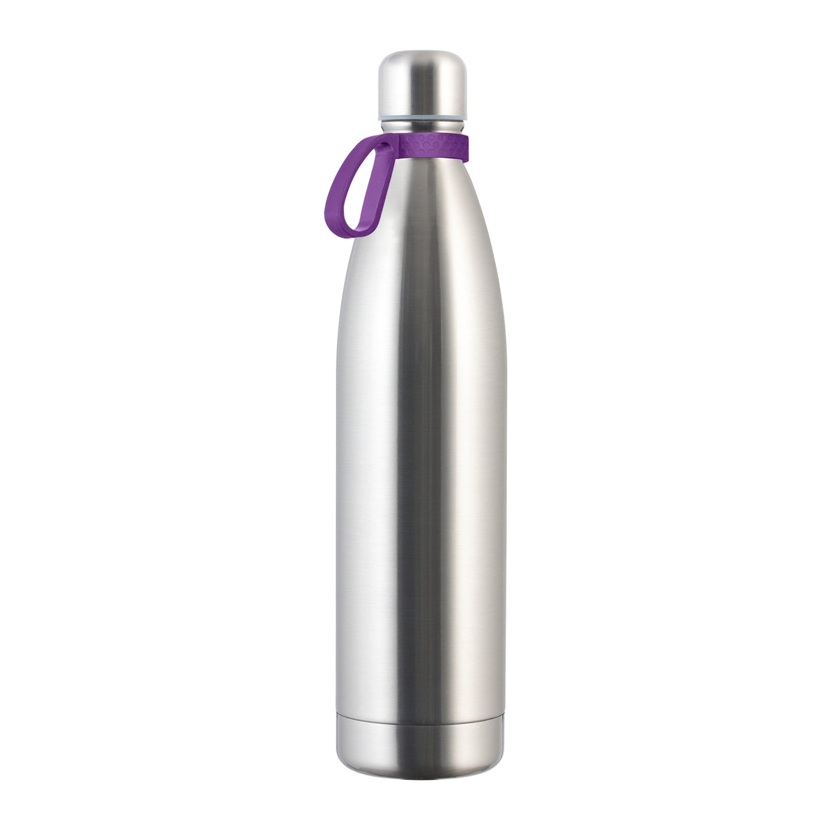 Flasche: silber, Ring: lila