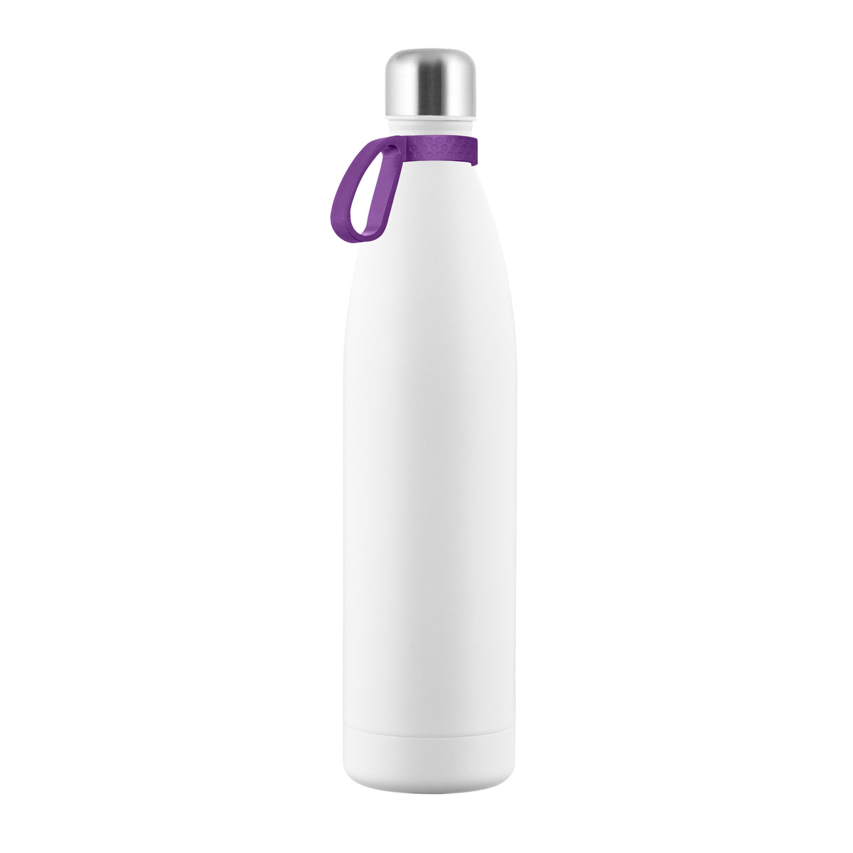 Flasche: weiß, Ring: lila