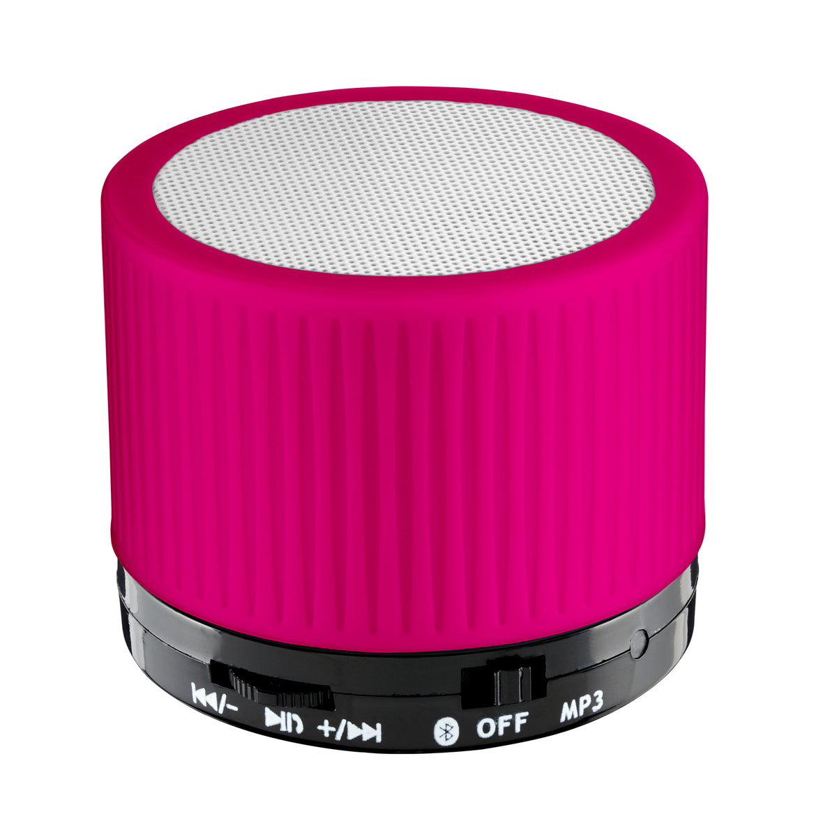 Lautsprecher: schwarz, Gitter: weiß, Hülle: magenta