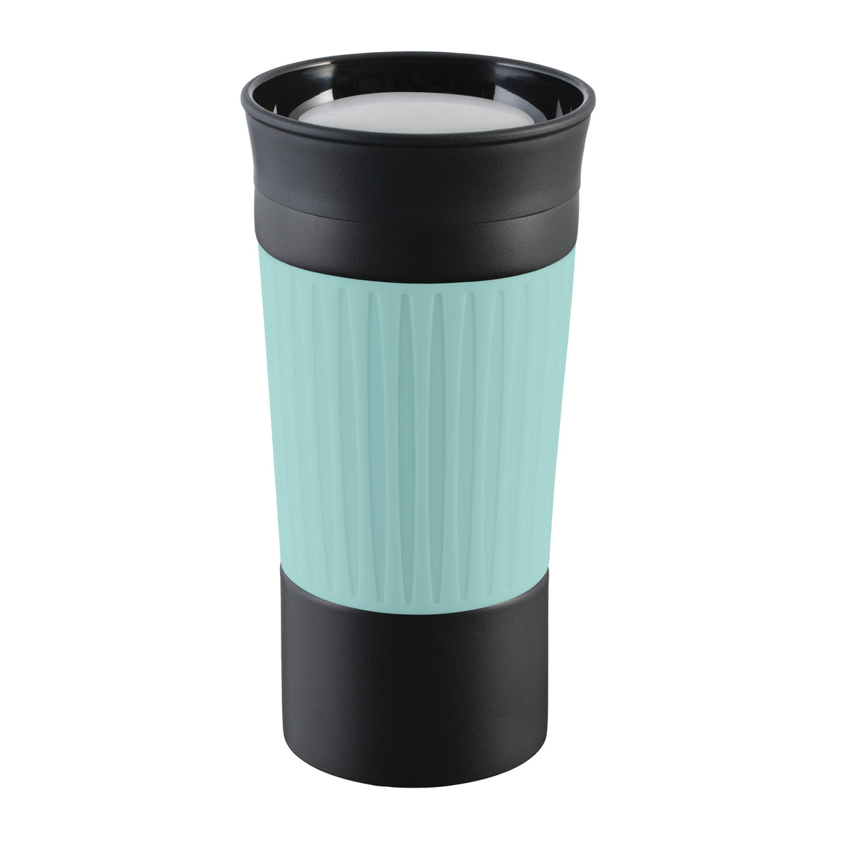 Becher: schwarz, Hülle: mint