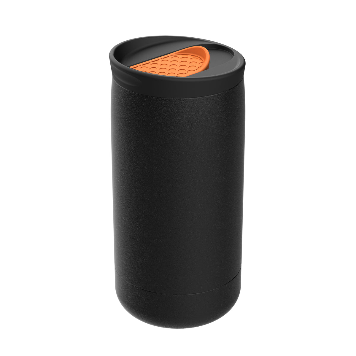 Becher: schwarz, Deckel: orange