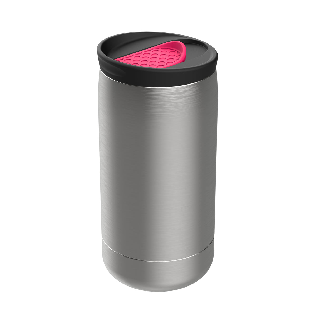 Becher: silber, Deckel: magenta