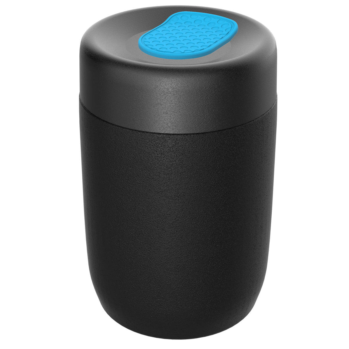 pot: schwarz, Deckel: cyan
