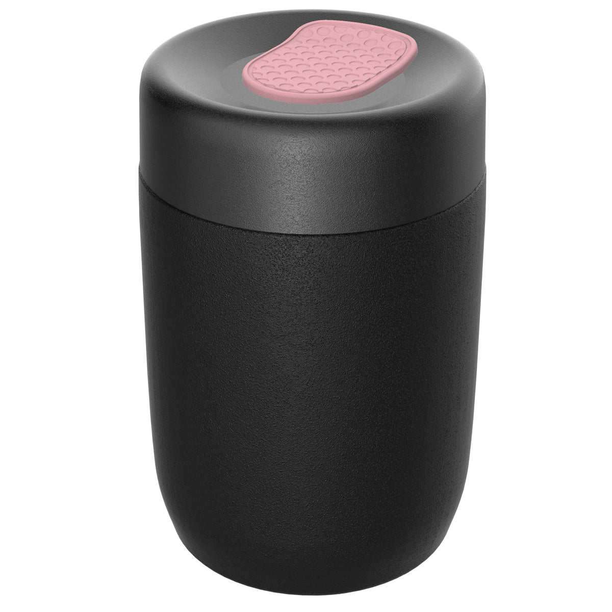 pot: schwarz, Deckel: hellmagenta