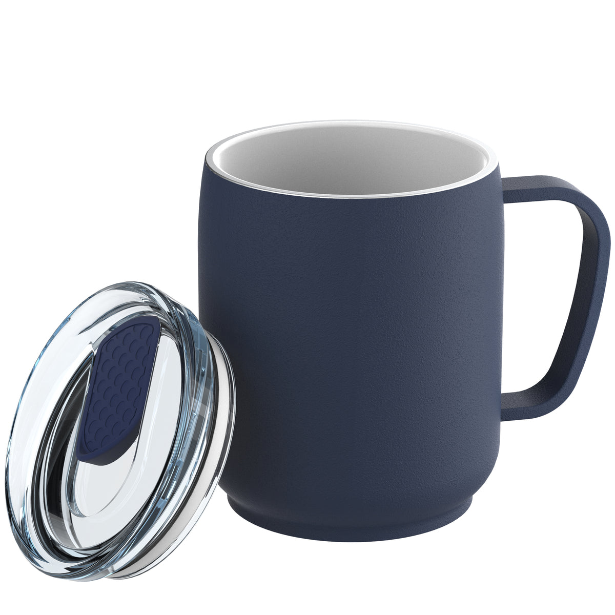 Becher: blau, Deckel: dunkelblau
