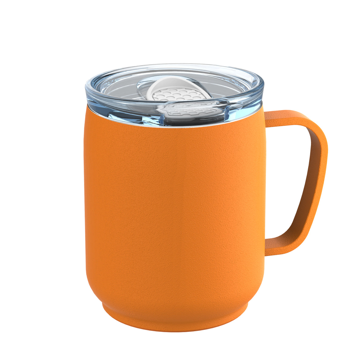 Becher: orange, Deckel: weiß